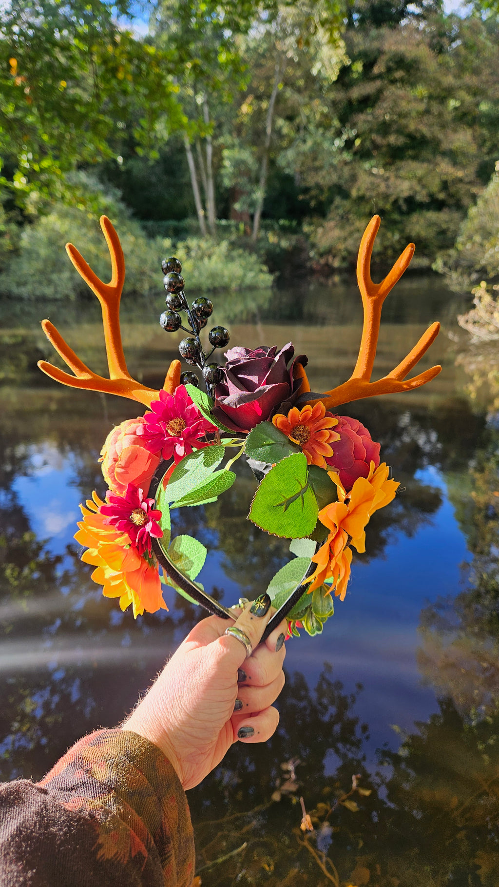 Antler floral headband